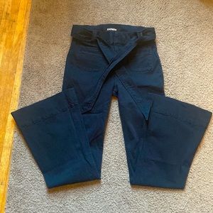 Black high rise bell flare pants